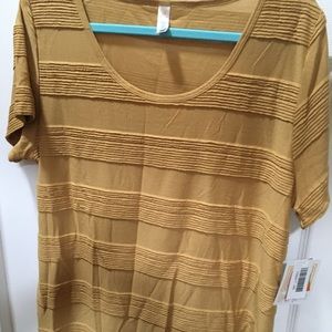 Lularoe Classic 2xl gold with gold ribbed bands